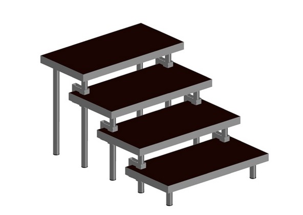 Scala 4 gradini h cm 20-40-60-80