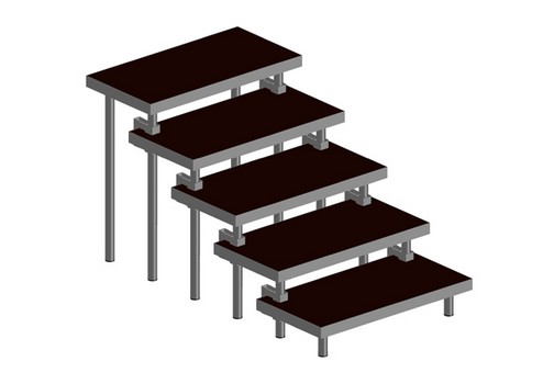 Scala 5 gradini h cm 20-40-60-80-100